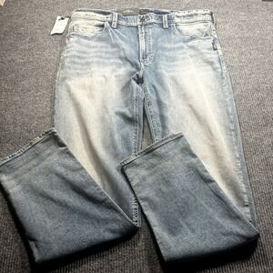Silver Jeans Mens Grayson Easy Fit Straight Leg 42x36 Classic Distressed NWT